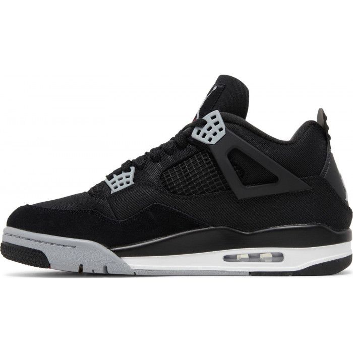 AIR JORDAN 4 RETRO BLACK CANVAS