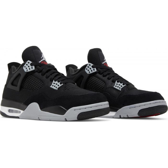 AIR JORDAN 4 RETRO BLACK CANVAS